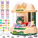 LOYO Claw Machine for Kids, Mini Vending Machine with 30Pcs Toys, Candy Dispenser Arcade Game for Kids 6 7 8 9 10 Birthday Gifts (Green)