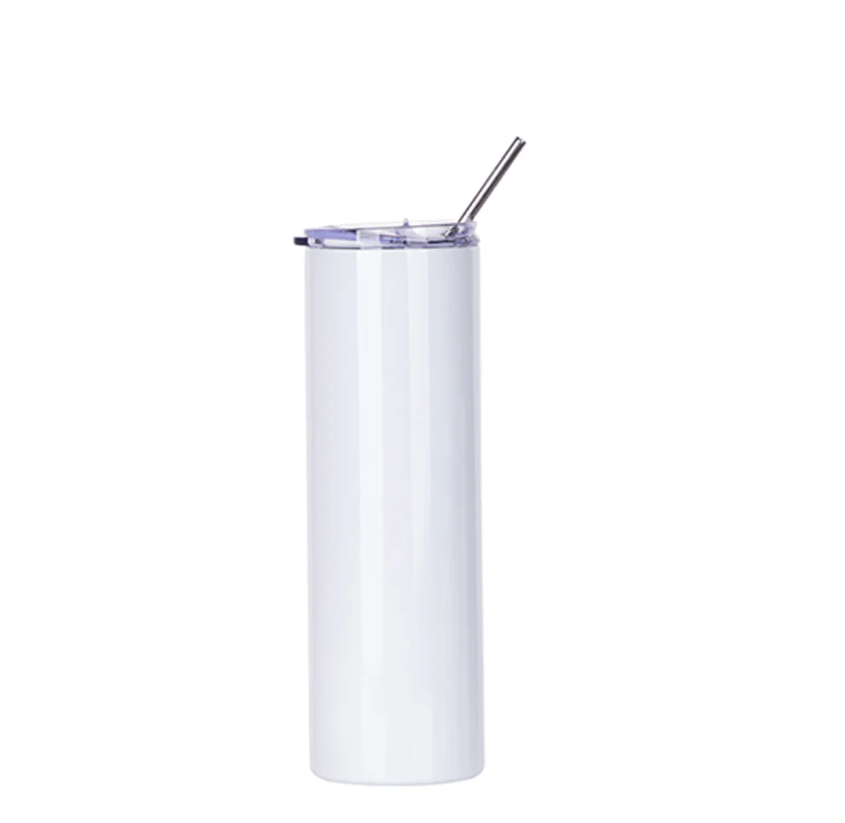 2 Pack 20oz. MOM Personalized Skinny Tumblers, Stainless Steel Insulated Sublimation Tumbler with Polymer Coating for Heat Transfer, with Lid. 