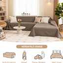 MYSKY HOME Couch Cover for Sectional Sofa, 2 Pieces Couch Covers L Shape, Sofa Cover Washable, Furniture Protector for Pets, Kids, Sofa Slipcover for 2-3 Cushion Couch (71"x118"+71"x118", Sand)