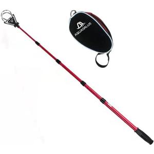 Aquadalus 15 feet Club Golf Retriever for Water, Telescopic Retriever with Headcover, Stainless Telescopic Extendable Golf Ball Retriever