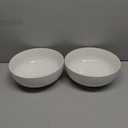 MALACASA Serving Bowls, 114 OZ(10") Extra Large Salad Bowls Set of 2, Porcelain White Serving Bowls for Salad, Soup, Pasta and Dinner, Large Ceramic Bowl Set for Entertaining, Series REGULAR