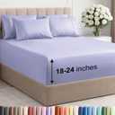 Extra Deep Full Sheet Set - 6 Piece Breathable and Cooling Sheets - Hotel Luxury Bedding for Women, Men, Kids & Teens - Easy & Secure Fit - Soft, Wrinkle Free and Comfy - Extra Deep Pockets - Lavender