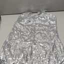 Meetjen Women's Sparkly Sequin Mini Dresses V Neck Spaghetti Strap Sexy Glitter Party Club Dress Homecoming Birthday, Size XL