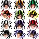 Kosiz 60 Pcs Spider Decorations for Classroom Spider Paper Cutouts Halloween Bulletin Board Decor Paper Cut Decoration for Classroom Office Halloween Party Wall Decor, 12 Styles