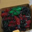 2-Pack Connectable C9 Christmas LED String Lights, Total 66 FT 100 LED Christmas Lights Plug in with 29V Safe Adapter, Waterproof Decorative Lights Indoor Outdoor for Xmas Decorations (Red and Green)