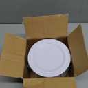 bUCLA 100Pieces White Plastic Plates - 6.25inch Disposable Plastic Appetizer/Small Cake/Salad/Dessert Plates Premium Hard, Ideal for Weddings& Parties