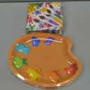 Poen 100 Pcs Art Birthday Party Supplies, Painting Party Tableware Decorations Colorful Artist Paint Splatter Paper Dessert Plates Art Plates and Napkins for Paint Birthday Art Party, Serves 50