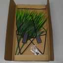 Cute Set of 2 Small Wall Hanging Planters, 10x5 Inch Mini Geometric Wall Vase with Artificial Plants, Compact Boho Farmhouse Decor for Bathroom, Living Room, Bedroom, Office (Black)