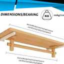 Mounted Closet Systems with Shelves, Closet Organizer System with Hanging Rods, Wall Mount Bedroom Wardrobe Walk-in Closet, Solid Wood Garment Rack (150cm/59in)