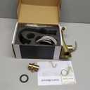 Bathroom Faucets Brushed Gold,Single Handle Brass Basin Faucet for Sink 1 Hole or 3 Holes,High Arc Bathroom Sink Faucet with 9.5 Inches Deckplate,Vanity Vessel Sink Faucet Mixer Tap