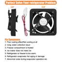 Upgraded DA81-06013A Refrigerator Evaporator Fan Motor Compatible with Samsung Fridge Evaporator Fan Motor No Noise with DA32-10105X Refrigerator Temperature Sensor RF263BEAESR RF260BEAESR Fan Motor