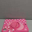 Boaretiu Kids Case for iPad Air 11 inch (M2 M3) 6th/5th/4th Generation/Pro 11" 4th/3rd/2nd/1st - Cute Girly Cartoon Soft 3D Bow Heart Silicone Tablet Case with Strap & Rotating Stand for Girls Teens