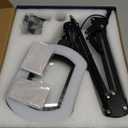 12X Square Magnifying Glass with Light and Stand with 144 LEDs Brightiness, 5 Color Modes Hands Free Lighted Magnifying Glass, 10 Dimmable Brightness Magnifying Desk Lamp for Close Work Craft Reading