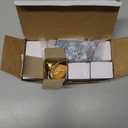 8 Pack Glass Cabinet Knobs and Pulls, Oval Crystal Knobs for Dresser Drawers, Satin Brass/Gold Kitchen Cabinet Pulls Egg Shape