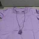 Uhiger Purple Tops for Women Boho Tops Short Sleeve Lace Blouses V Neck Flowy Shirts Tie Front Chic Tunics Casual Outfits Vacation, XL