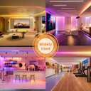 PAUTIX Dotless LED Lights,RGB Smart IC COB LED Strip Lights Addressable 16.4ft,UL-Listed 24V Chasing Effects Color Changing Flexible Tape Light for Party Kitchen Bedroom(Without Controller&Adapter)