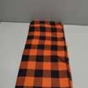 Urban Villa Halloween Tablecloth Buffalo Check Table Cloth Tabletop Cover Kitchen Dining Tablecloth Size- 60"X84"100% Cotton Ideal for Parties Wedding Holiday Dinner Orange/Black Rectangle 6-8 Seats