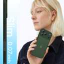 for iPhone 17 Pro Case, [Ribbed Non-Slip Sides] [Military-Grade Drop Protection] [Full Camera Protection] Anti-Yellow Soft-Touch Shockproof Slim Phone Case for iPhone 17 Pro, ForestGreen