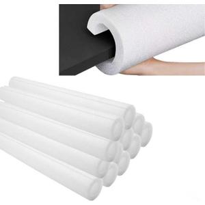 12 Pcs Clamp Foam Tube, 15.7" Clamp-On Foams Protection, Foams Pipe Insulation Clamp | Pre-Slit for Easy Installation | Table Leg & Edge Guard Cushioning (1.77 Inch OD, 0.98 Inch ID Pre)