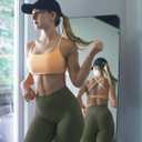 High Waisted Leggings for Women - No Front Seam Tummy Control Yoga Pants for Workout Running No See Through (Green, S)