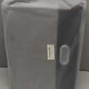 Fabric Clear Window Storage Bins with Lid, Closet Storage Box Linen Closet Baskets with 3 Handles for Organizing Clothing, Jeans, Shelves 17''- 3 Pack (Black and White)