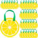 Tranqun 36 Pcs Lemon Party Favor Bags with Handle Lemon Goodie Non-woven Gift Bags for Lemonade Stand Summer Fruit Theme Birthday Baby Shower Wedding Party Supplies