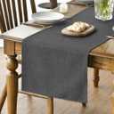 Artoid Mode Grey Table Runner, Seasonal Washable Kitchen Dining Table Decoration for Home Party Decor 13x90 Inch