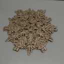 6pcs Large Champagne Gold Snowflakes Ornaments 12 Big Plastic Glitter Snowflake for Winter Indoor Outdoor Christmas Tree Window Room Decorations Giant Craft Snowflakes