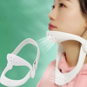 Adjustable Neck Brace - Cervical Collar with Neck Stretcher | Neck Orthotics for Forward Head Posture Correction and Cervical Spine Support and Alleviating Pressure (White)