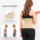 Nebility 2 Pack Waist Trainer for Women Shapewear Tummy Control Faja Body Shaper Waist Cincher Girdles Corset Shapewear (Black & Beige 2 Pack, Large)