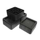 SOLUSTRE 4pcs Adjustable Bed Risers 3 Inches High Furniture Elevator Pads for Bed Couch Sofa Table Non-Slip Lightweight