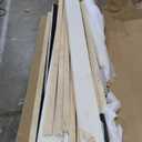 Merax Boucle King Size Bed Frame with Wingback Headboard, Solid Wood Upholstered Platform with Walnut Wooden Legs, No Box Spring Needed, Ivory