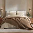 EVERGRACEHOME Chunky Chenille Knit Throw Blanket for Couch, Soft Luxurious Oversized Queen Moss Stitch Blanket for Bed, Cozy Farmhouse Knitted Throw for Sofa, Camel Brown, 90" x 90"