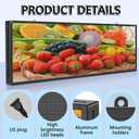 LED Advertising Sign,P5 39x14 Inches Full Color Programmable Digital Board, High Brightness Scrolling Message Display with WiFi & USB Control for Business Promotion