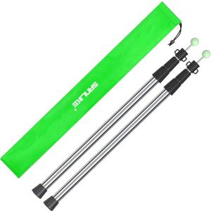 SANLIKE Telescopic Tarp Poles Heavy Duty Adjustable Canopy Poles, 2-Pack
