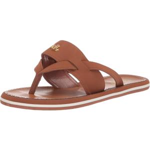 Lauren Ralph Lauren Rosalind Sandal (5, Tan Nubuck Pu)