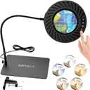 ARTDOT 10X Magnifying Glass with Light and Stand, 144 LEDs Desk Lamp with 5 Color Temperatures and 9 Levels Adjustable Brightness for Diamond Painting Accessories Crafts Reading Hobbies Close Work