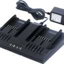 Lasica Replacement for Worx Battery 20V WA3875 Dual Fast Charger Compatible with Worx 18/20 Volt Max Lithium PowerShare Batteries WA3578 WA3525 WA3520 WA3575 WA3512 Charger WA3742 WA3770 WA3881