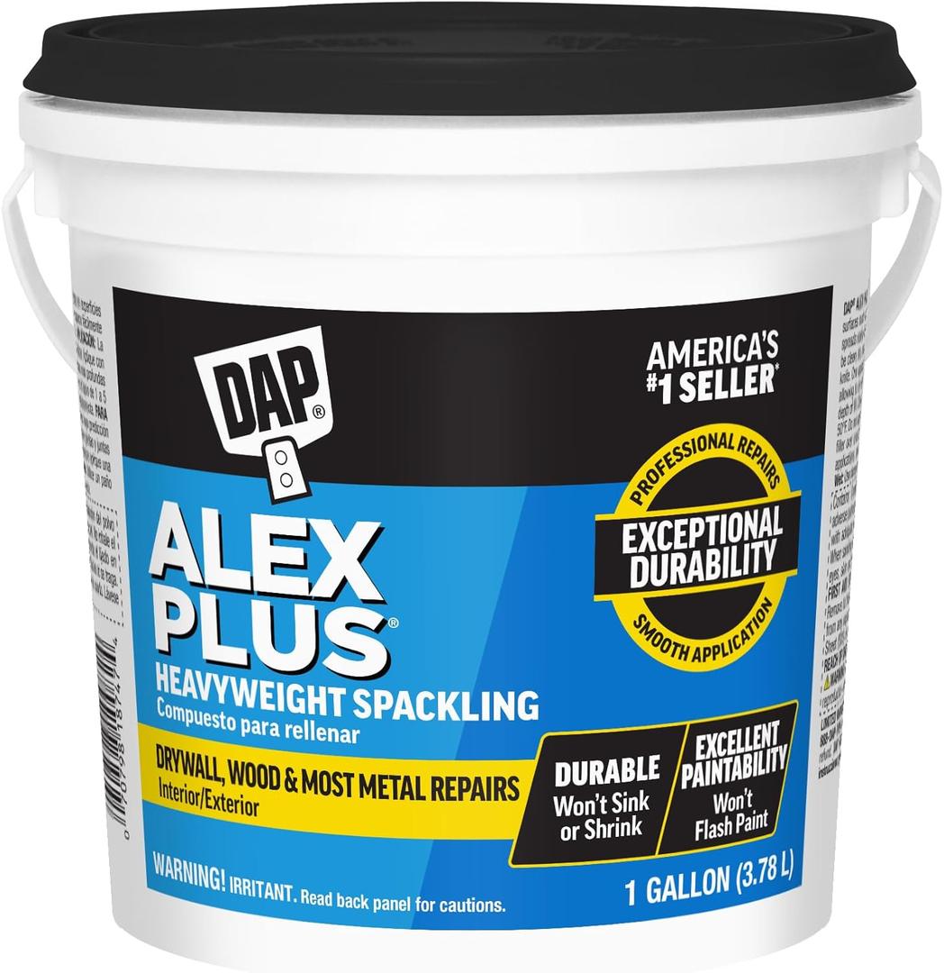 Alex Plus Gallon Spackling, 1 Gallon, White