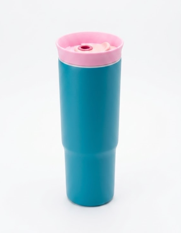 Owala Tumbler Stainless Steel 24oz Bottle Blue Pink