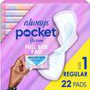 Always Pocket Flexfoam Pads, Size 1, Regular, with Wings, 22 Count