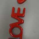 2 Sets Resin Love Sign Valentines Table Decorations Love Letter Red Heart Table Centerpiece Decorative Sculpture Figurine for Shelf Home Office Mantel Party