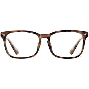 TIJN Blue Light Blocking Glasses for Women Men Clear Frame Square Nerd Eyeglasses Anti Blue Ray Computer Screen Glasses