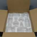 Mini Glass Vases for Centerpieces - Hewory Clear Small Bud Vases in Bulk, Cute Flower Vases Set for Wedding, Home Decoration, Table Decor (Clear, 8)