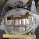 13 Inch Vanity Mirror with Lights, Round Make Up Mirror with Lighting, LED Mirror Makeup Mirror with Lights for Bedroom Tabletop, Smart Touch Control, 360 Rotation (Gold)