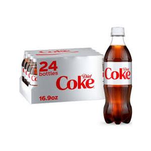 Diet Coke Diet Soda, 16.9 fl oz Bottles, 24 pcs - Cola Soft Drinks BBD: 02-03-25