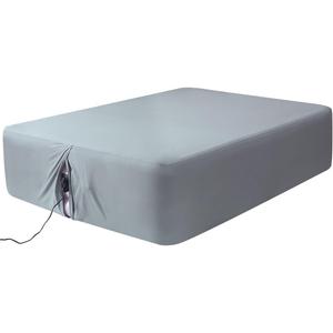 Twin Fitted Sheet for Air Mattress, with 18-24 Inch Extra Deep Pocket, Soft Breathable Air Bed Mattress Sheet Cover for Inflatable Bed, Grey (Gray)