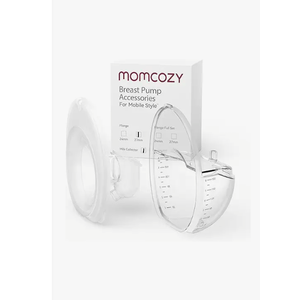 Momcozy Full Set Collector Cup Only Compatible with Momcozy Mobile Style | M6 NOT for Others. Original Mobile Style | M6 Breast Pump Replacement Accessories DoubleFit Flange 24mm