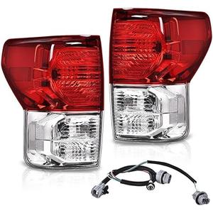 G-PLUS Tail Lights Assembly Compatible with Toyota Tundra 2007-2013,Rear Brake Tail Lamps w/Wiring Harness,Driver Left & Passenger Right Luces Traseras, Faros Traseros, Luces Traseras