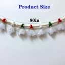 Christmas Green White Red Cute Snowman Xmas Bunting Garland Celebration Hanging Decorations for Holiday Christmas Party Supplies Home Fireplace Wall Window Decor (Green White Red Cute Snowman)